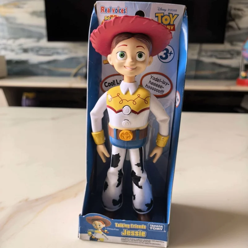 本物のディズニー-plxar-トイストーリージェシー話すアクションフィギュアデスクトップ装飾人形モデルおもちゃグッズギフト