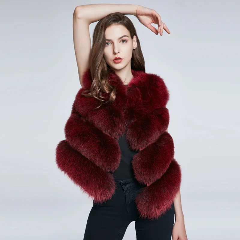 True Fox Fur Grass Coat Vest Women's Short Fashion Slimming Autumn and Winter New Warm Preservation