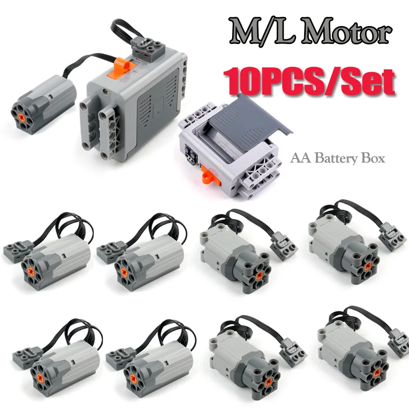 

10 шт., функции питания, технология, строительные блоки, детали M, двигатель 8883, собранный 88003 L, модифицированный двигатель MOC, кирпичи, игрушки, аксессуары