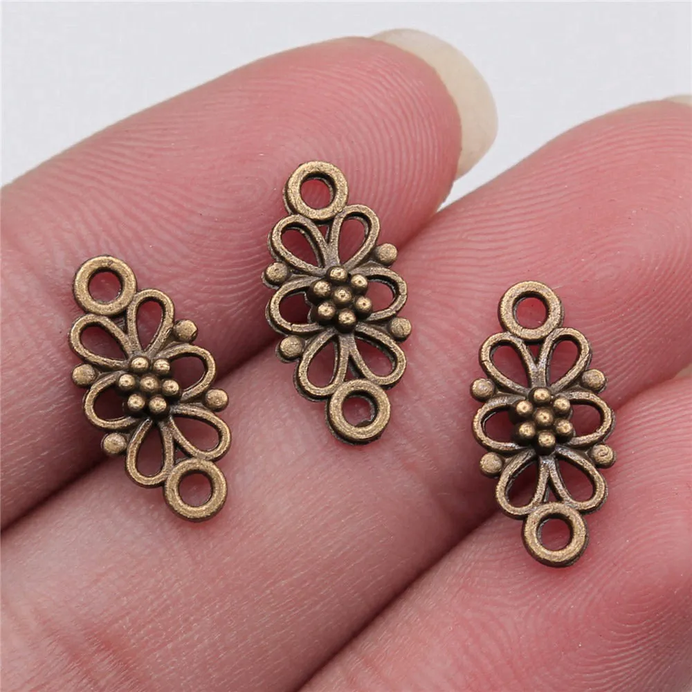 20pcs/lot Flower Connector Charms For Jewelry Making Materials