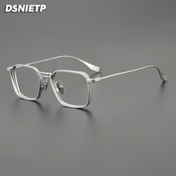 Pure Titanium Reading Glasses Men Square Anti Blue Light Prescription Glasses Frame Luxury Photochromic Myopia Hyperopia Eyewear