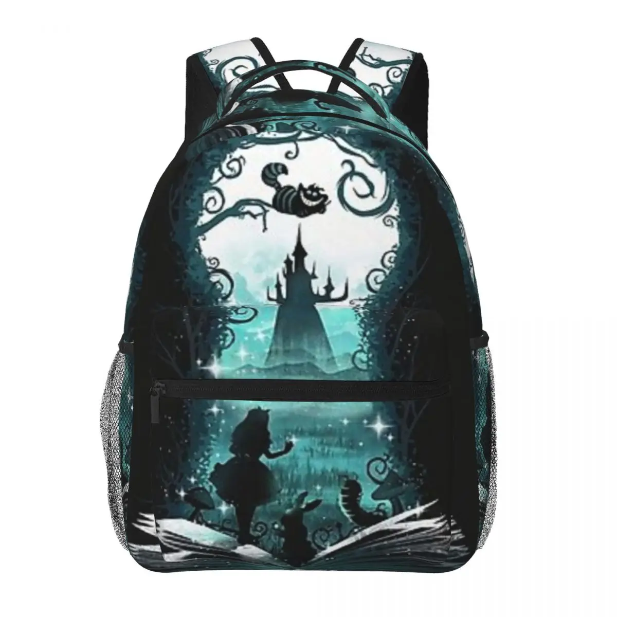 Alice On Wonderland Alice On Wonderlandd กระเป๋าเป้สะพายหลังวัยรุ่น Bookbag นักเรียนโรงเรียนกระเป๋าเดินทาง Rucksack กระเป๋าสะพาย