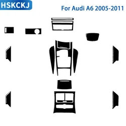 For Audi A6 2005 2006 2007 2008 2009 2010 2011 Car Accessories Interior Lifting Gear Panel Trim Sticker Modification Piano Black