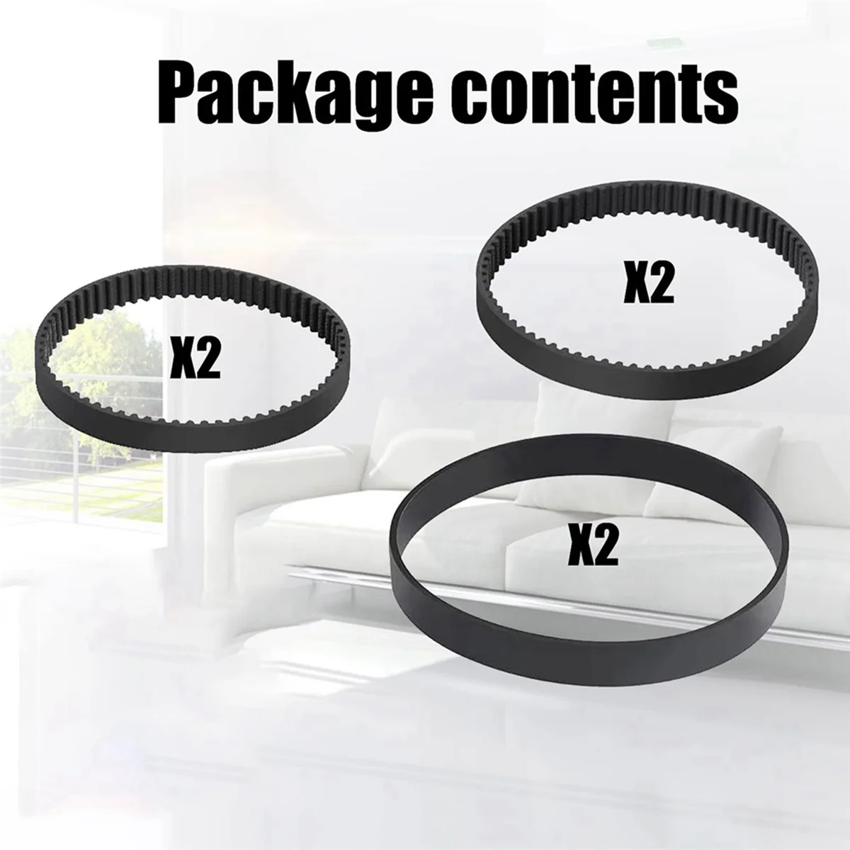 X09A6PCS Replacement Vacuum Belt Set for Bissell ProHeat 2X Revolution Pet Pro Cleaner Models 1986,1964,2007,2007P