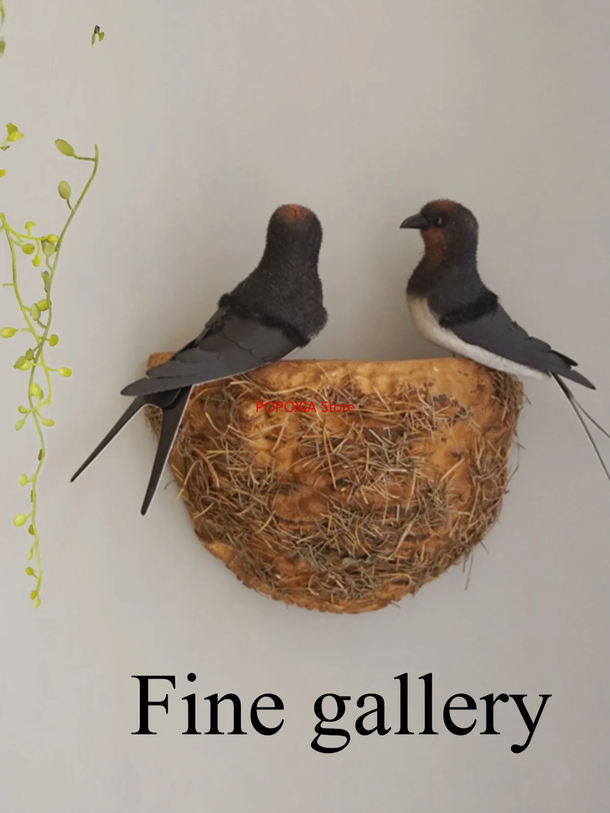 

Simulated bird's nest decorative wall beautification blocking artificial bird's nest wall hanging jewelry home swallow ornament