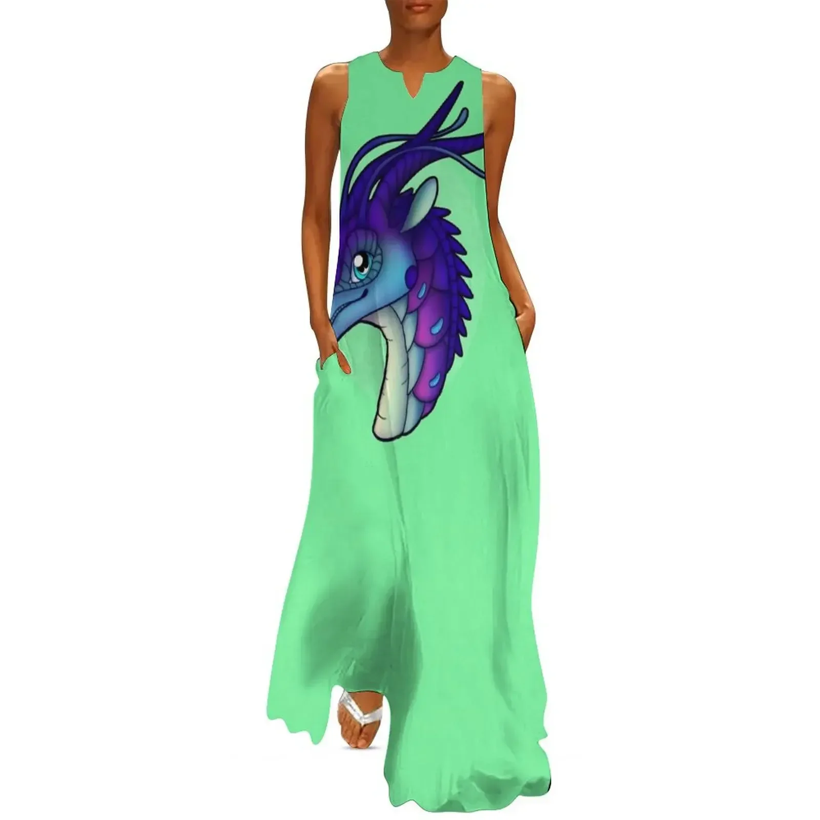 

Blue Headshot Long Dress Woman fashion summer dresses ladies 2025 long dress women summer Women's dress