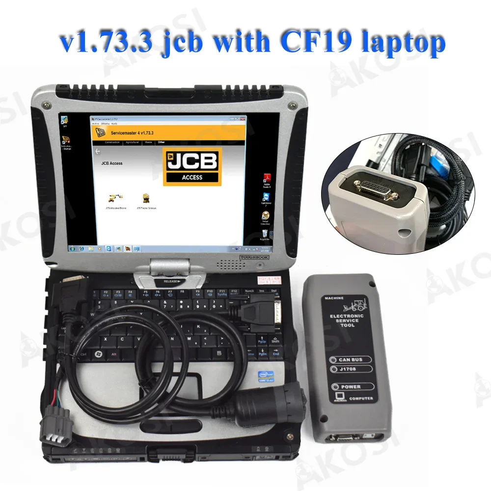 

Laptop CF19 CF-19 diagnostic tool for JCB Electronic Service Tool JCB ServiceMaster Data Link Adapter DLA