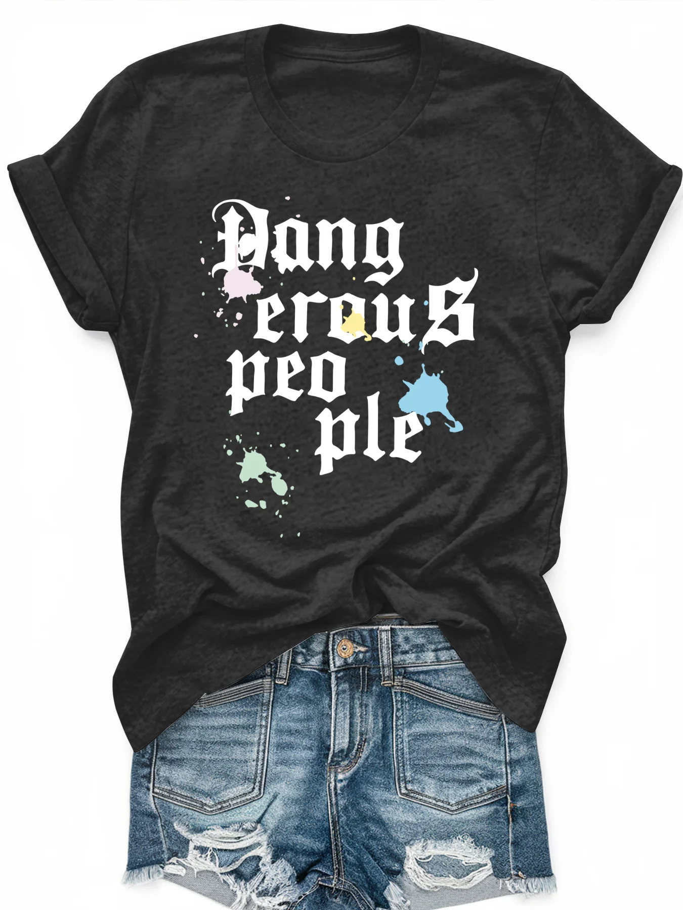 

Новая женская футболка больших размеров с принтом, повседневная свободная модная футболка с коротким рукавом, мягкая, удобная и дышащая, для спорта на открытом воздухе