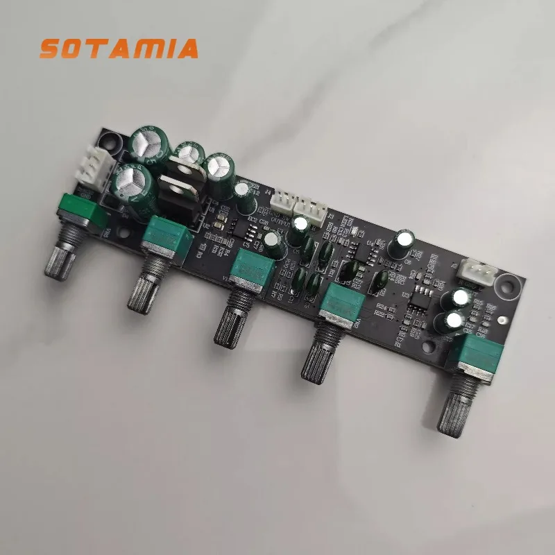 

SOTAMIA 2.1 Плата предусилителя для сабвуфера со стереоэквалайзером, регулировкой громкости твитера и басов, DIY 2.1 для домашнего кинотеатра