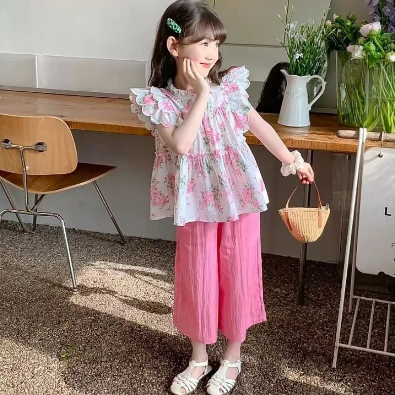 

Cute Clothes Korean Children's Clothing 2025 Summer Fashion Girls Outfit Stylish Suit for Girl 9 Years 10 Kids Coat Child Set 4