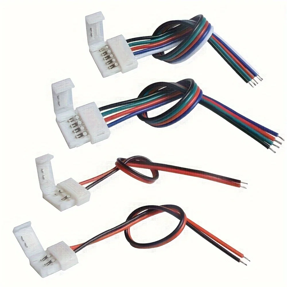 5pcs 2/3/4/5 Pin LED Strip Connector for 8mm 10mm 12mm 3528 5050 5630 RGB RGBW LED Tape Light To Wire Joint