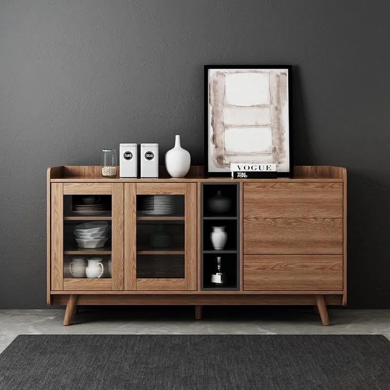 

Modern Glass Kitchen Cabinet Decoration Classic Wooden Nordic Kitchen Cabinet Storage Narrow Szafka Kuchenna Furniture Home