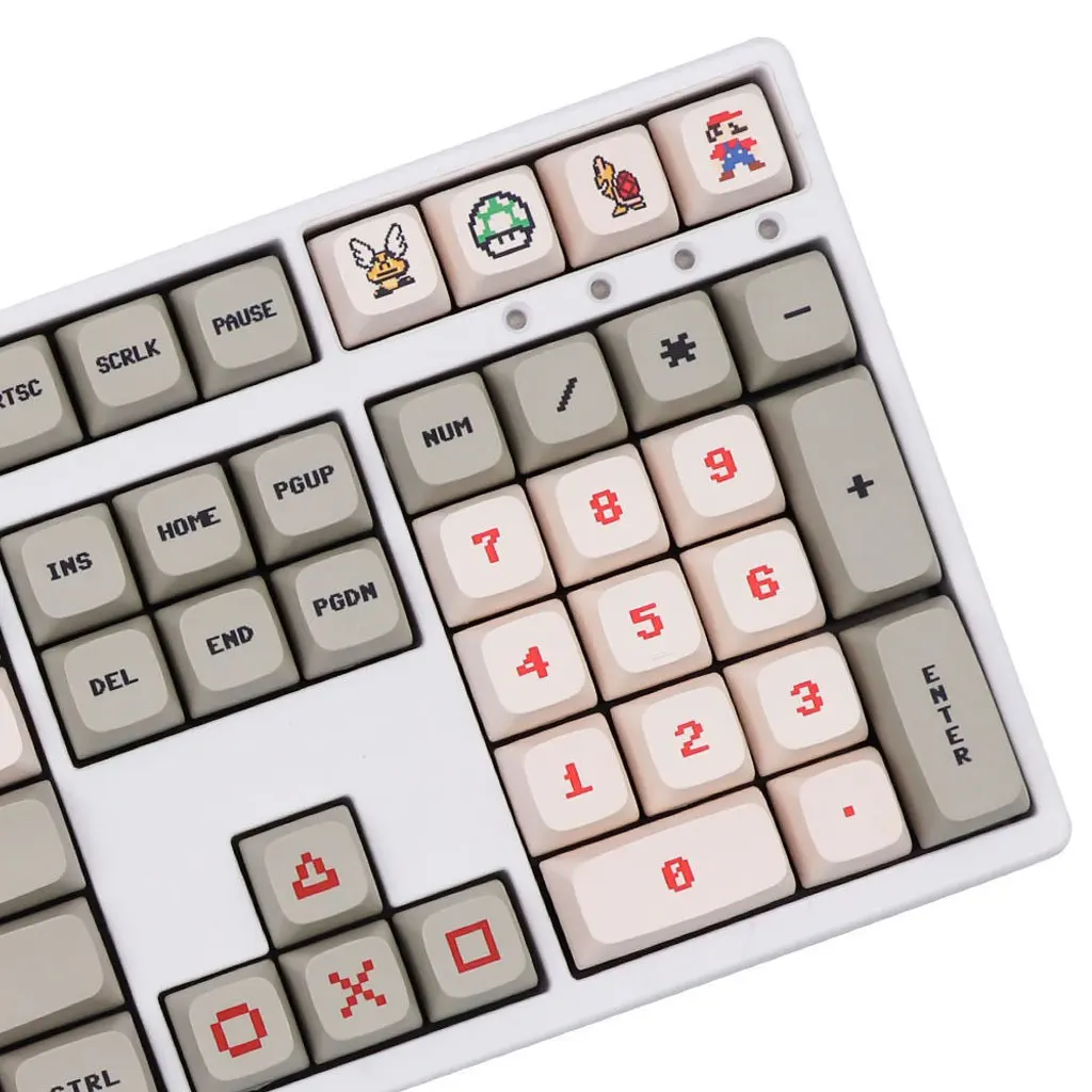 Imagem -04 - Teclas Pixel Tema Keycaps Xad Altura Pbt Sublimação Térmica Faça Você Mesmo para 61 64 68 82 84 87 96 98 100 104 Teclas Teclado Mecânico 139