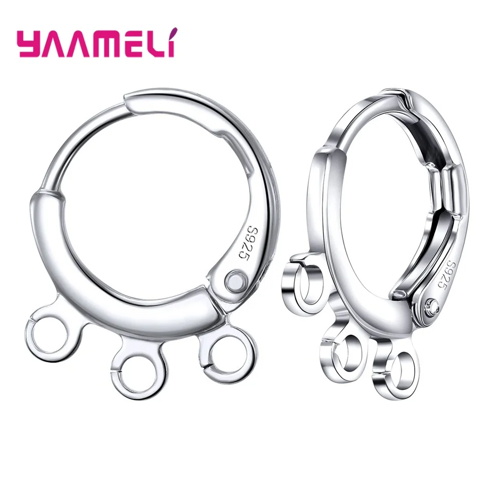 

Components Earwire Earrings Making Finding DIY Handmade Hoop Jewelry Accessory Wholesale 925 Sterling Silver 10pcs/lot