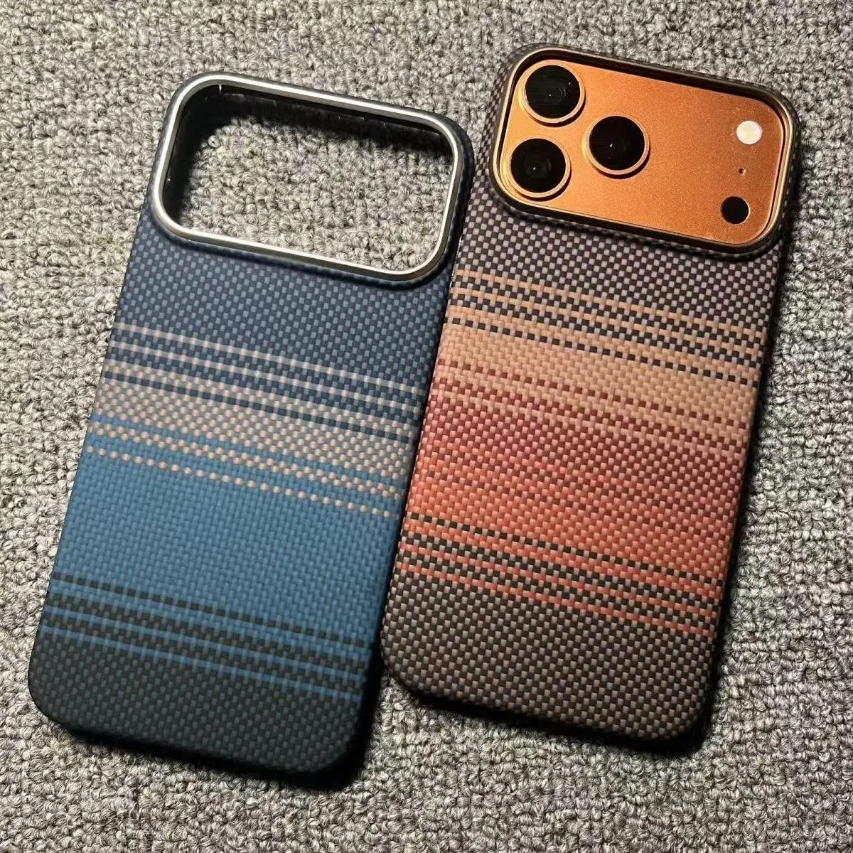 

Luxury Case For iPhone 17Pro 17 Pro Max Ultra Light Real Aramid Kevlar Carbon Fiber Business Magnetic Charging Protective Cove