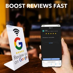 1pcs 13.56MHz Ntag215 Google Review Cards For Android/iPhone Tap URL Writing Social Business Review Cards Standard NFC Instagram