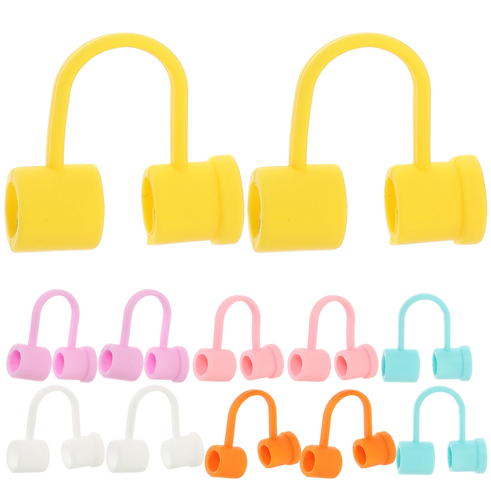 

12pcs 8mm Silicone Straw Covers Dust-proof Reusable Tips for Tumblers Party Camping Home Kitchen Accessories Pink Purple White