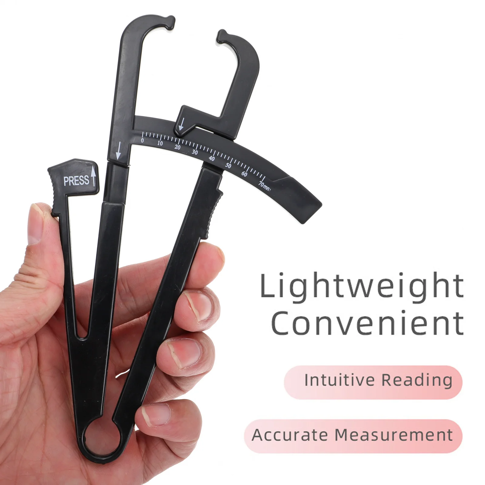 

2 шт. портативное устройство для измерения жира в организме, штангенциркуль для отслеживания живота, талии, бедер, с процентом жира, включает в себя интерпретация