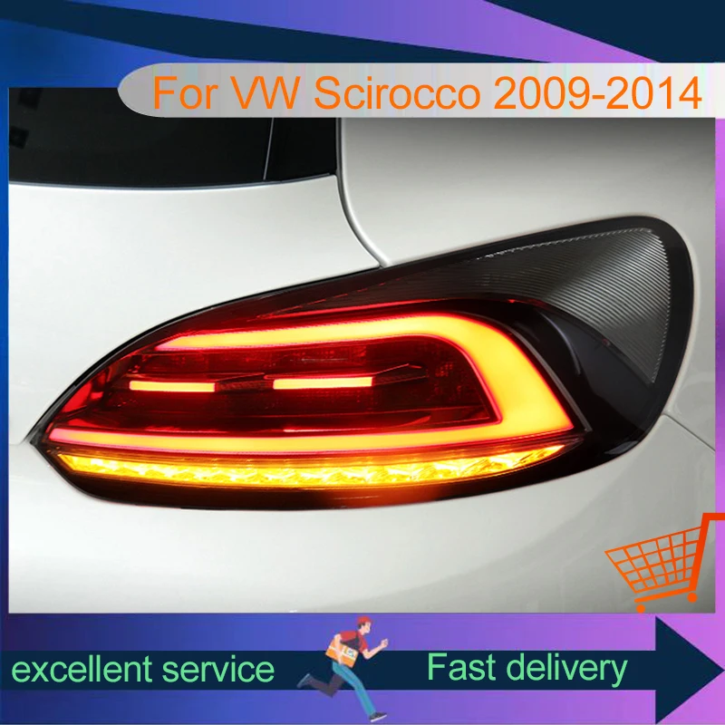 Car Styling For VW Volkswagen 2009-2015 Scirocco Tail lamp DRL Rear Light Turn Signal LED Brake backup lights  Auto Accessories