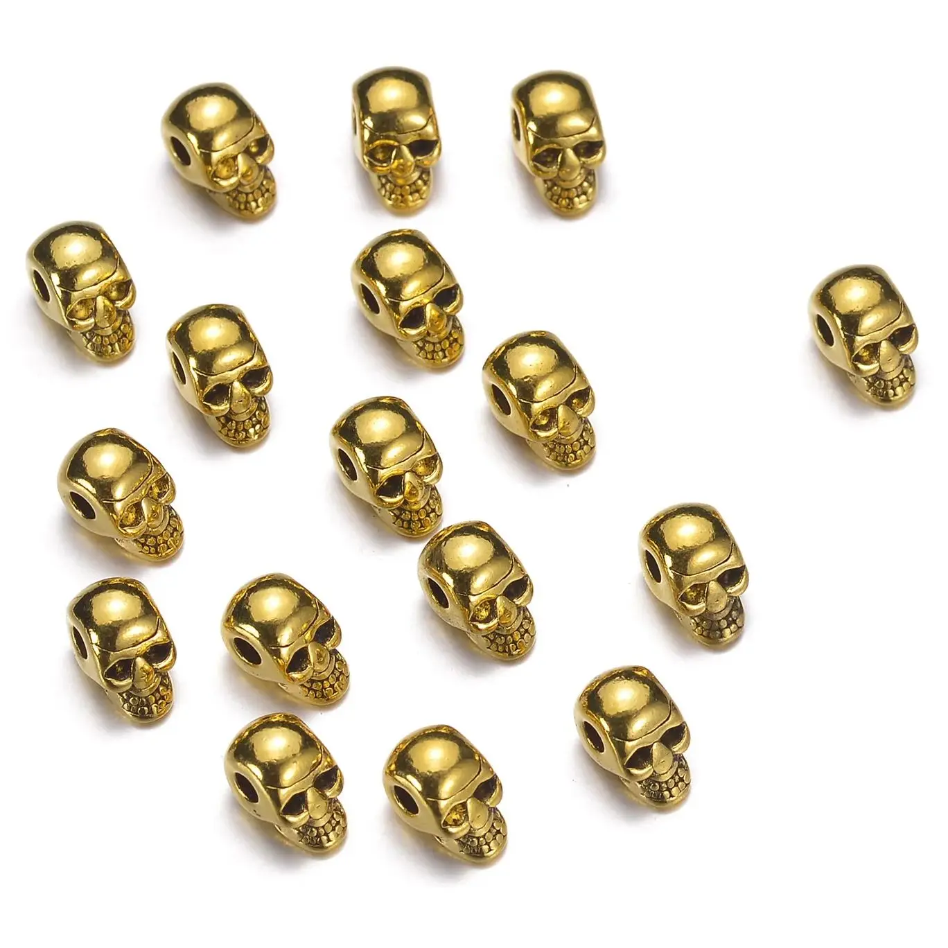 Punk Style Skull Head Beads Charms Cool Skeleton Vintage Beads DIY Men Necklace Bracelet Jewelry Making Handmade
