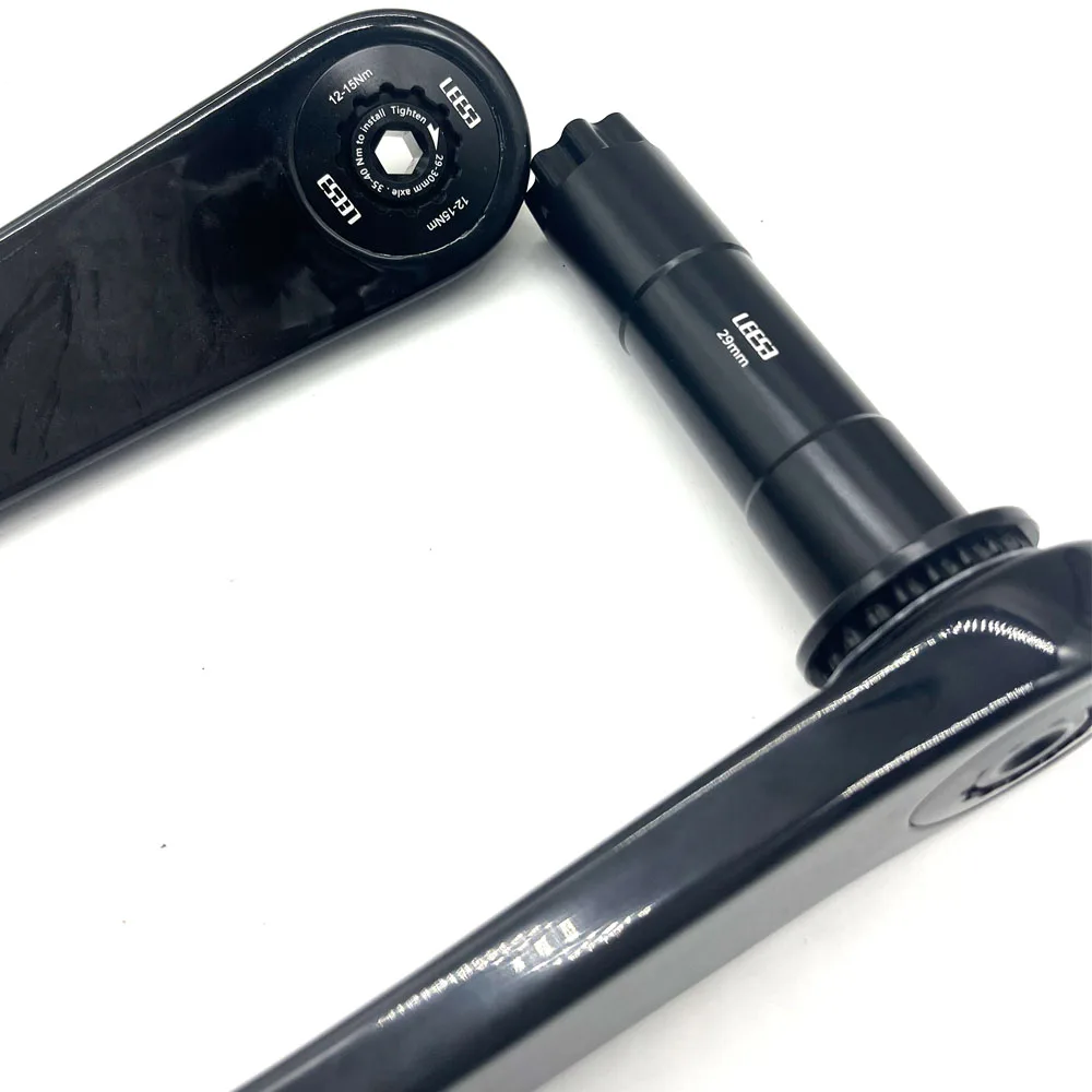 LEESE カーボンクランク 欠品あり 24mm 150m LEESE LSE-C01 、カーボンファイバークランク超軽量ロード砂利バイク