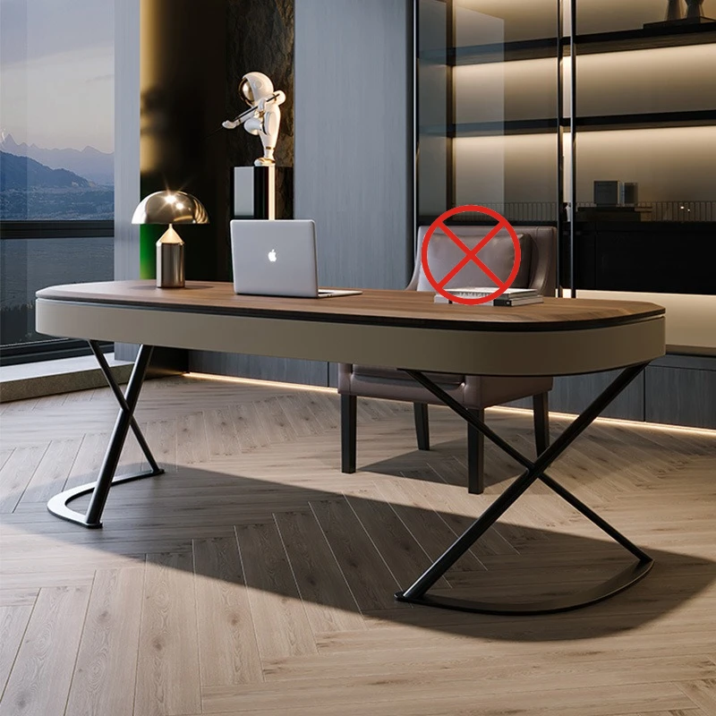 

High-end Minimalist Office Desks Designer Simple Home Study Computer Office Desks Light Luxury Furniture Mesa De Trabalho YS40CC