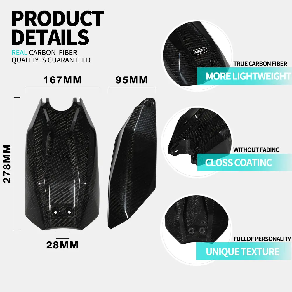 Funparts Battery Cover Fairing Guard Carbon Fiber For Talaria Sting MX3 MX4 MX5 Electric Dirt Bike E-bikes Motorcycle Parts