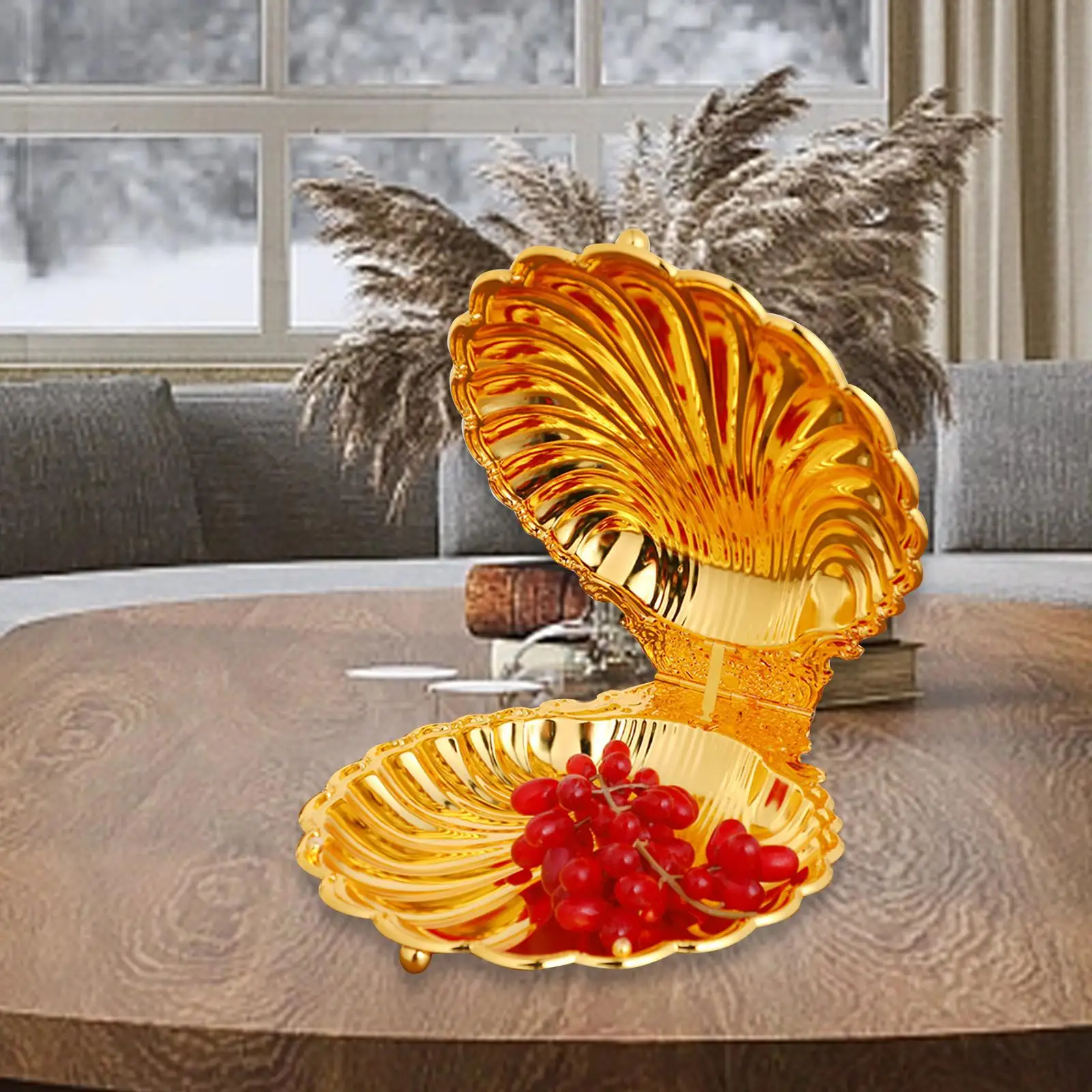 Shell Fruit Plate Creative Serving Dish for Nuts Living Room Dining Table