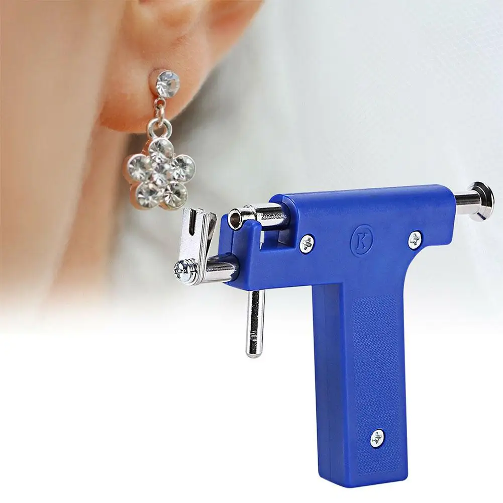 Ear gun Nose Navel Body Piercing Gun Tool Kit 98pcs Instrument Studs Set DIY Tongue Gun Pistola de oreja Pistolet d'oreille