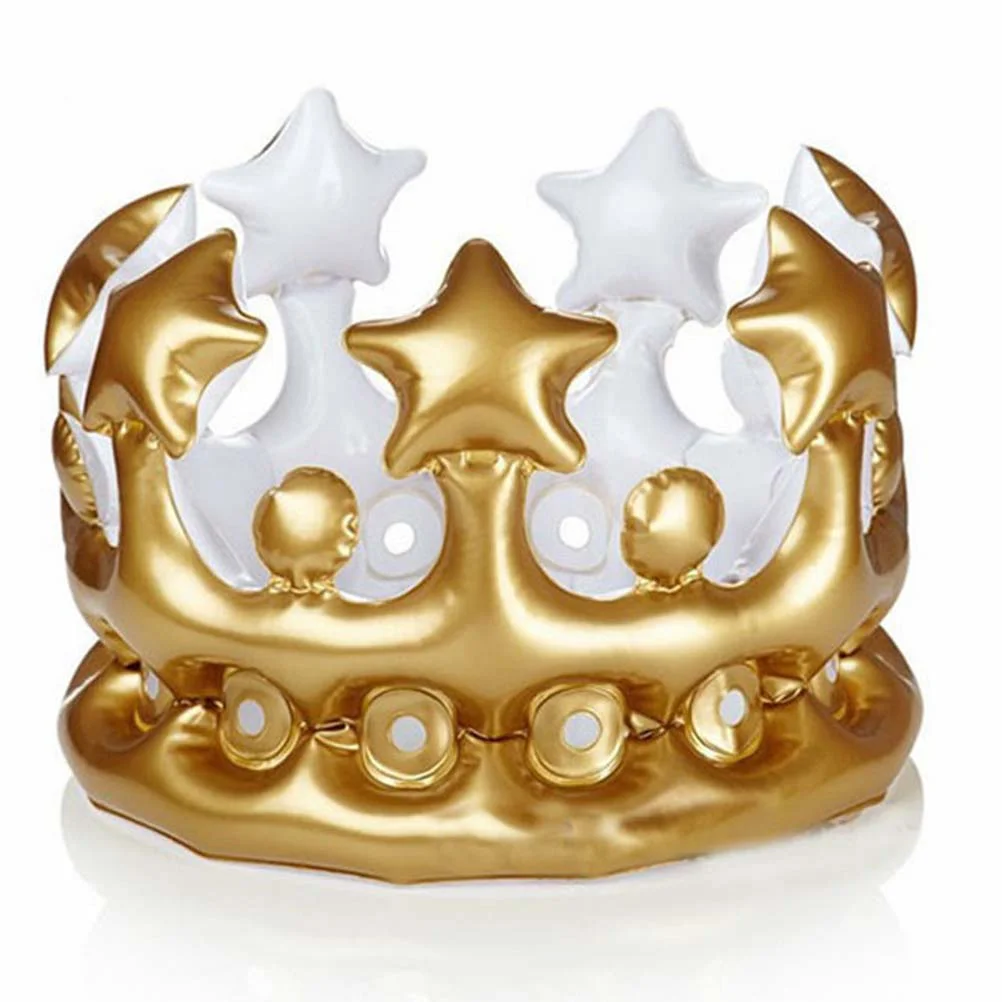 Inflatable Queen Crown ตกแต่งของเล่นเด็กจําลองเด็ก Happy วันเกิดตกแต่ง