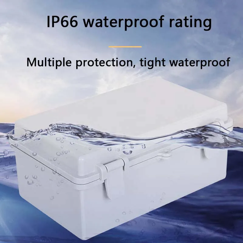 IP66 Waterproof Plastic Enclosure With Hasp Electrical Junction Box Outdoor Sealed Switch Power Case Distribution Boxes