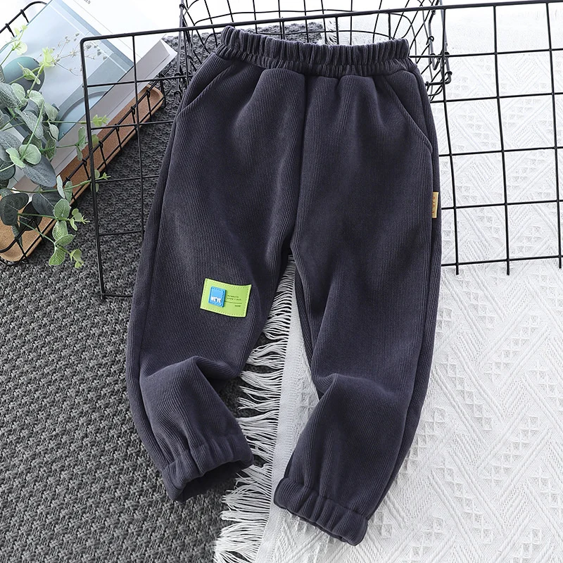 

New Autumn Winter Children Kids Pants Polar Fleece Cute Boys Girls Tick Warm Trousers Baby Pants 2-8 Years