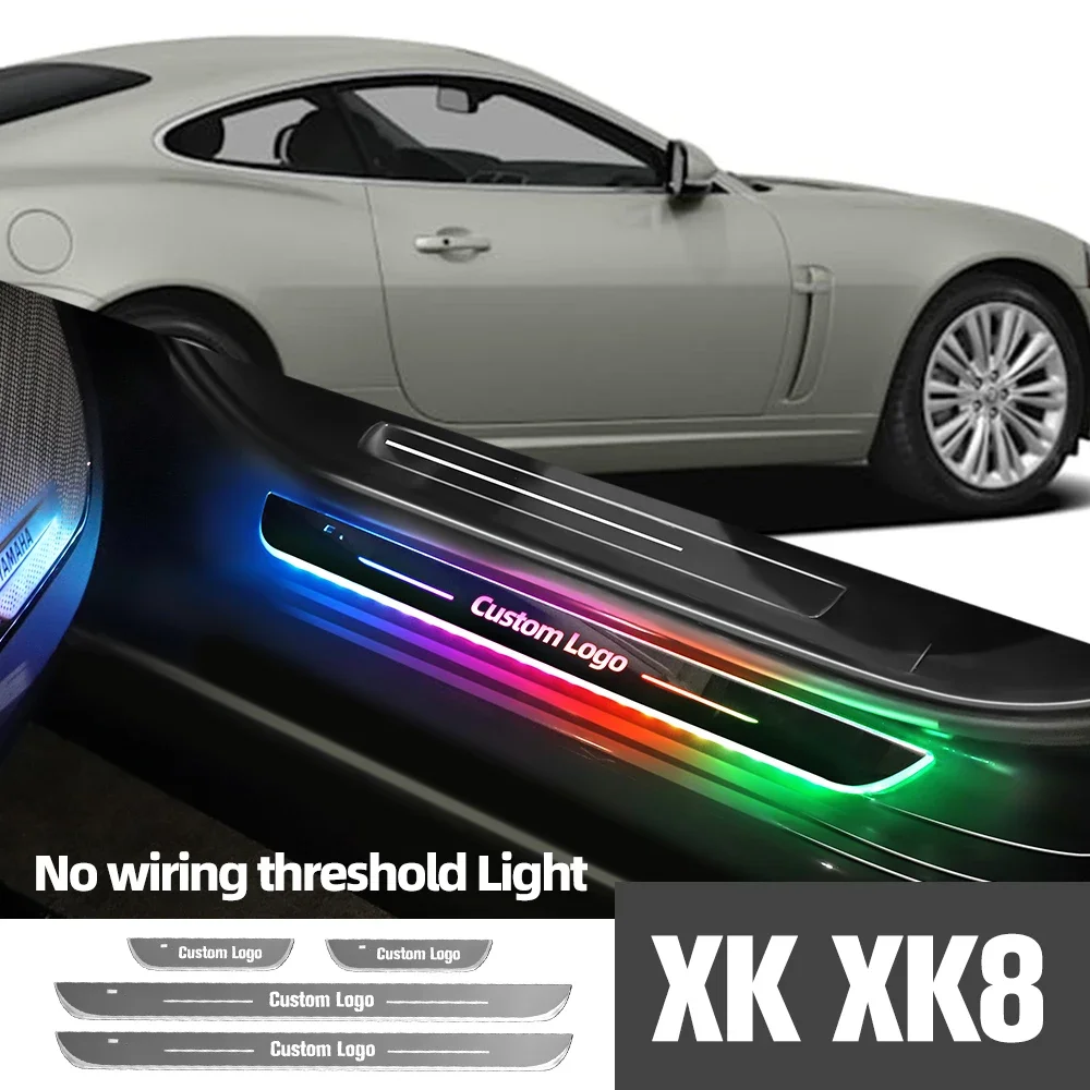 

For Jaguar XK XK8 1996-2014 2011 2013Car Door Sill Light Customized Logo LED Welcome Threshold Pedal Lamp Accessories