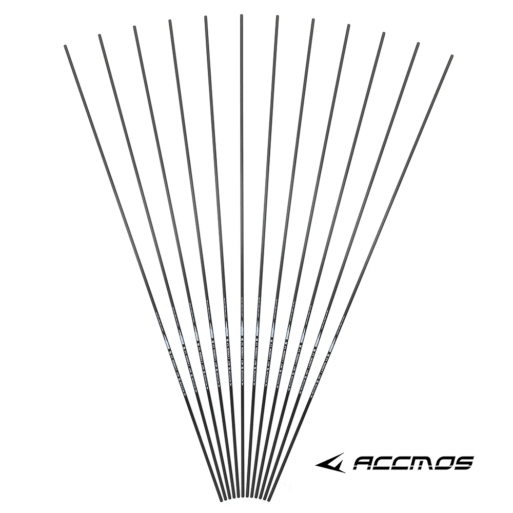 

6/12Pcs 40T Carbon Arrow shaft 0.009" ID 3.2mm Sp350-1000 30/31/32in Recurve/Compound Bow Hunting Shooting arrow tube