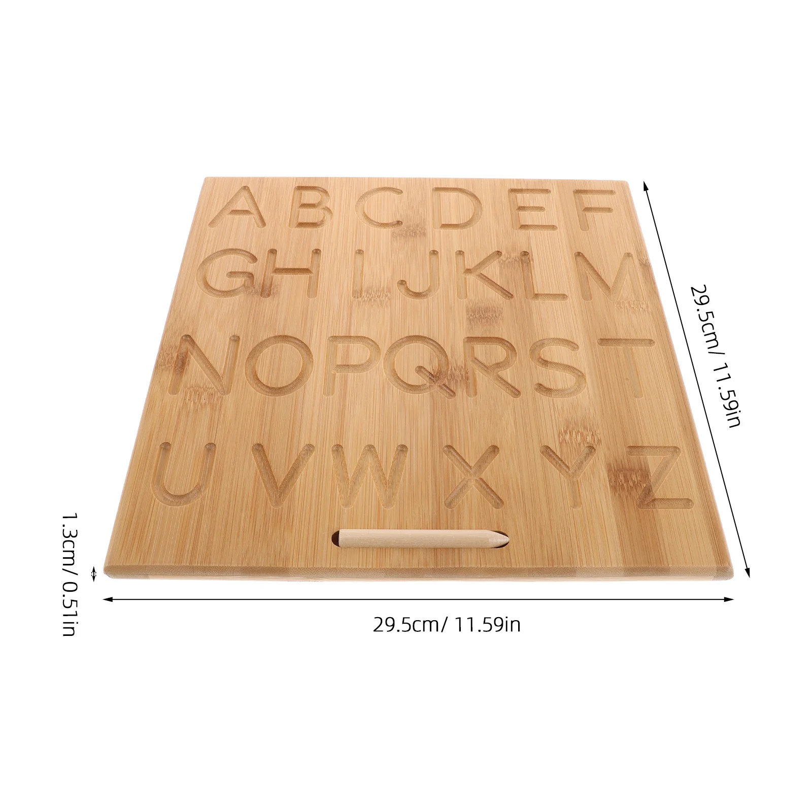 لوحة كتابة للأطفال على الوجهين من الخيزران لوحة ممارسة قابلة لإعادة الاستخدام لمهارات الكتابة اليدوية محرك دقيق #3