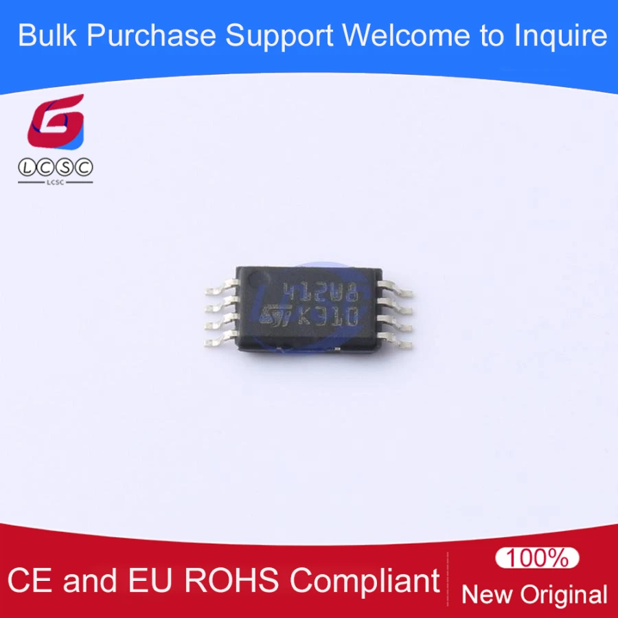 

10Pcs/Pack M24512-WDW6TP EEPROM 2.5V~5.5V 512Kbit 1MHz I2C TSSOP-8 Memory IC Chip Code 412W8 Integrated Circuit