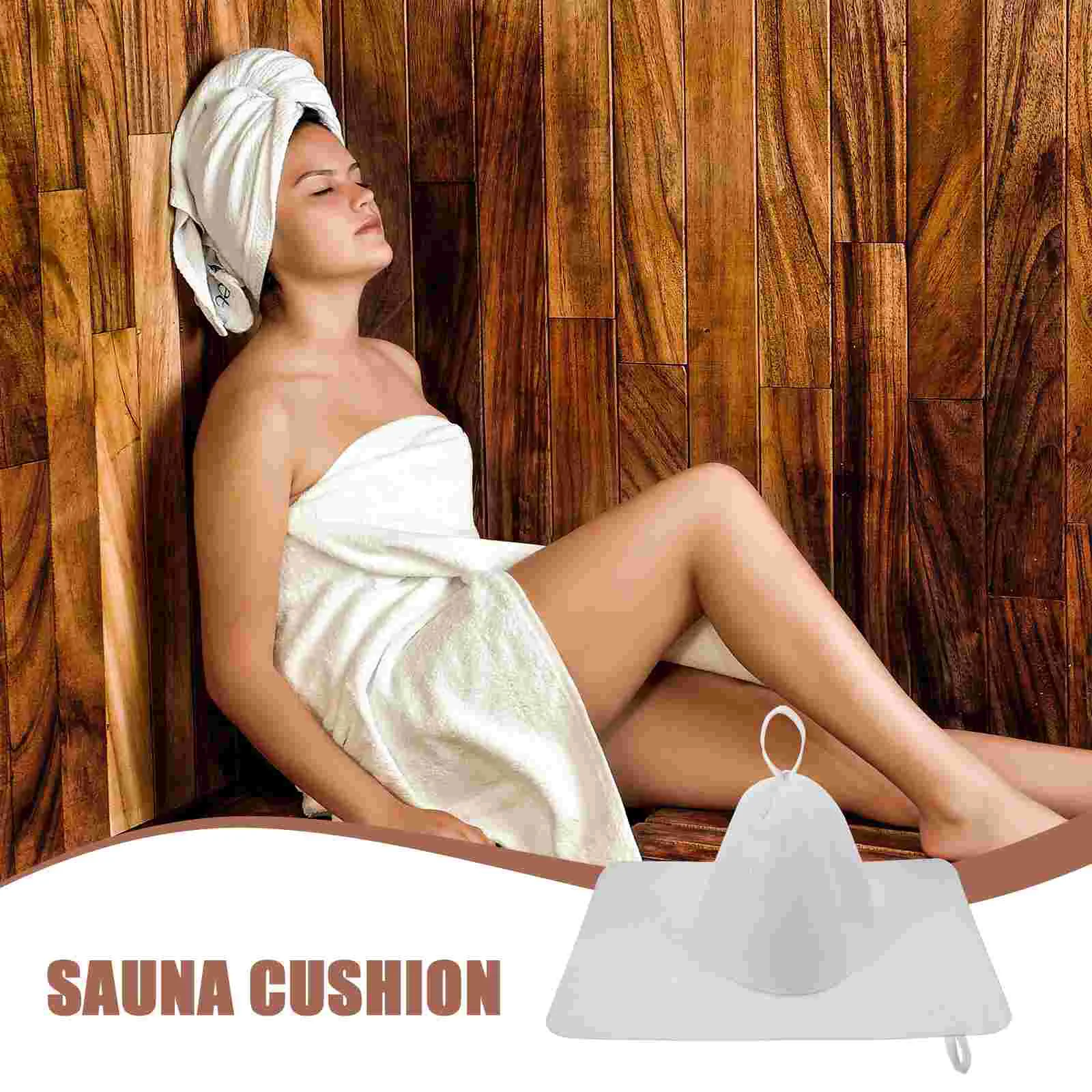 1 Set di cappelli e imbottiture per Sauna Set di cappelli da bagno in feltro morbido Set di cappelli da Sauna in feltro addensato