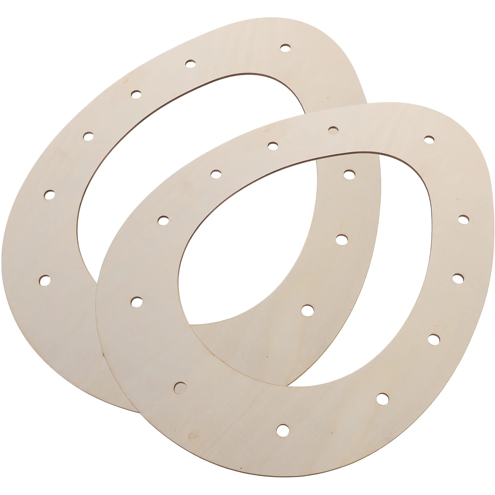 

2Pcs Egg Shaped Wood Wreath Frames Large Wooden Craft Rings DIY Floral Frame Forms for Easter Holiday Decorations