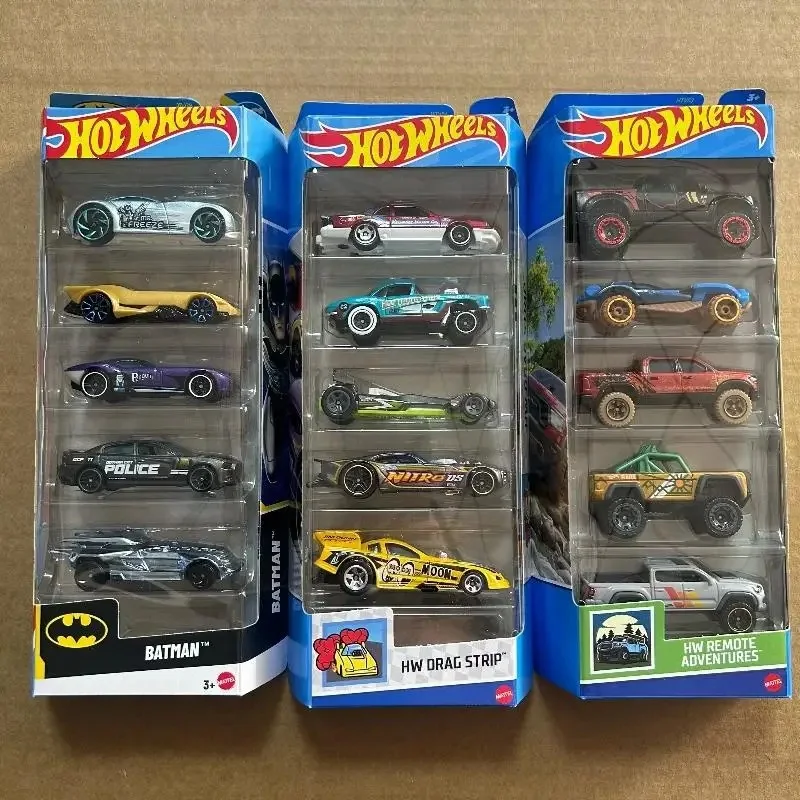 Hot Wheels Combo de tráfico caliente, juego de cinco coches, modelo de juguete de simulación pequeño, coches coleccionables, juego de pista auténtico para jugar