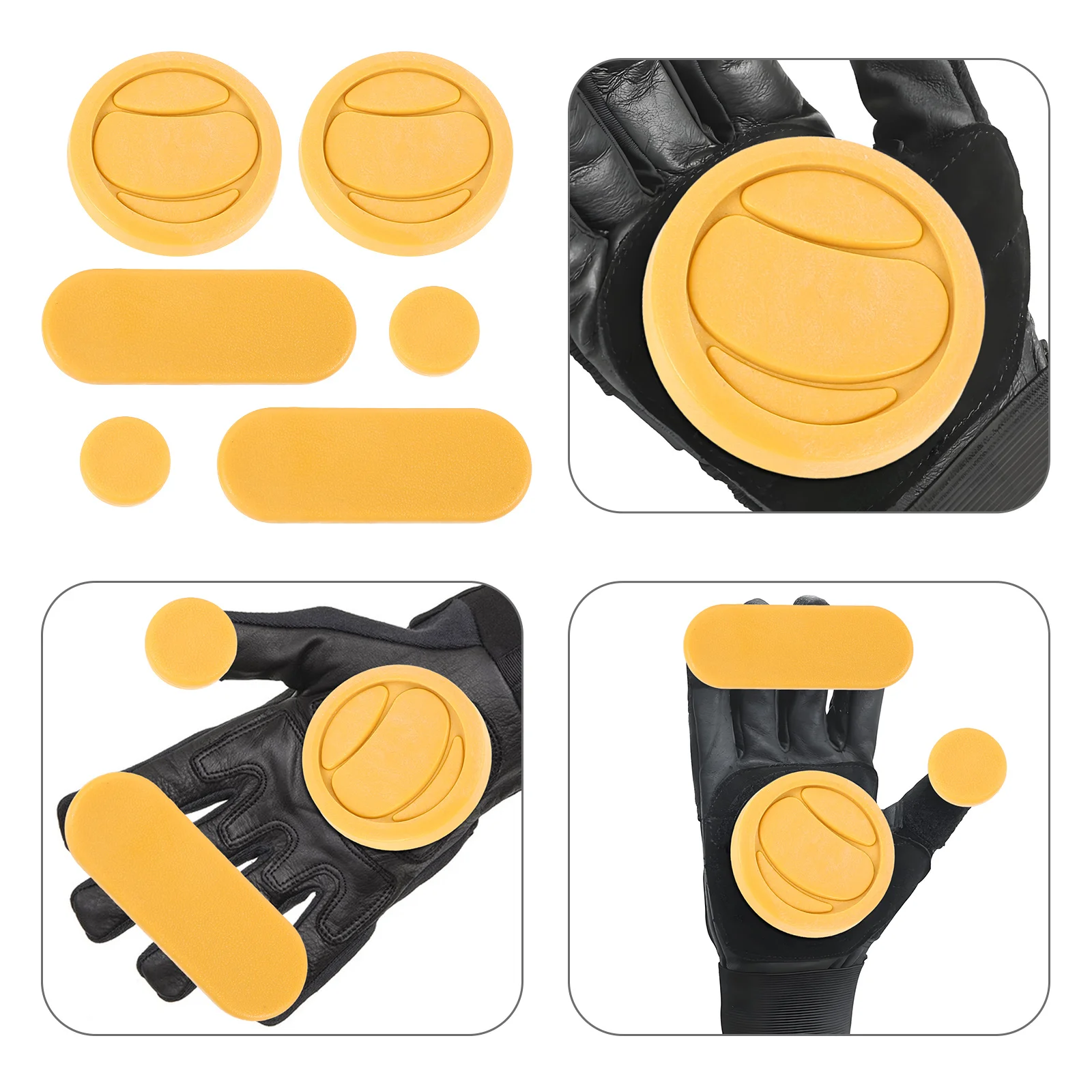 

6Pcs Skating Glove Sliders Anti-Slip Hand Guards Replaceable Pucks Enhanced Control Braking for Skateboard Longboard Outdoor Use