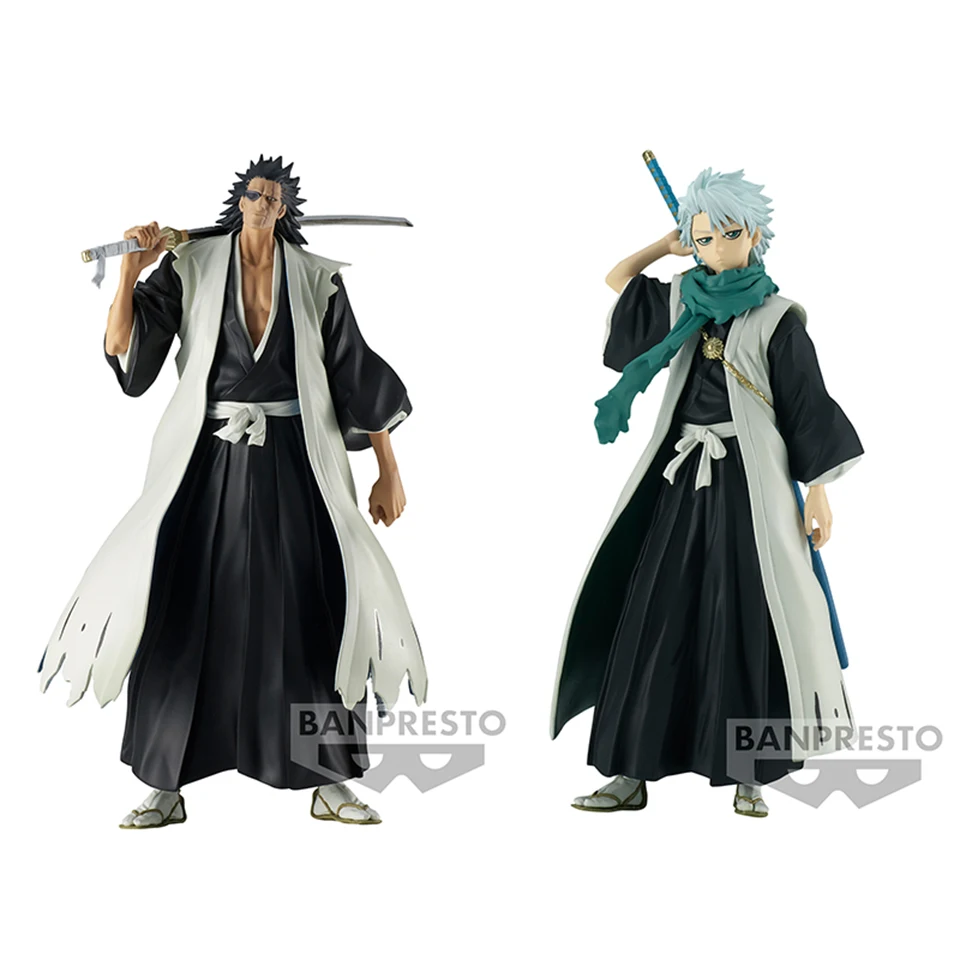 Original Genuine Banpresto Solid And Souls Bleach 14cm Hitsugaya Toushirou 18cm Zaraki Kenpachi PVC Action Figures Model Toys