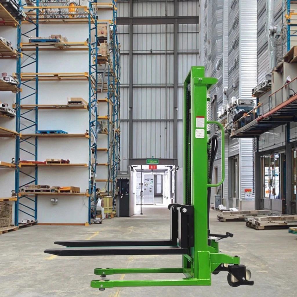 Factory Direct Sales 1ton 2ton 1.6m Hand Stacker Manual Pallet Stacker Hand Lift Truck Hand Jack Forklift