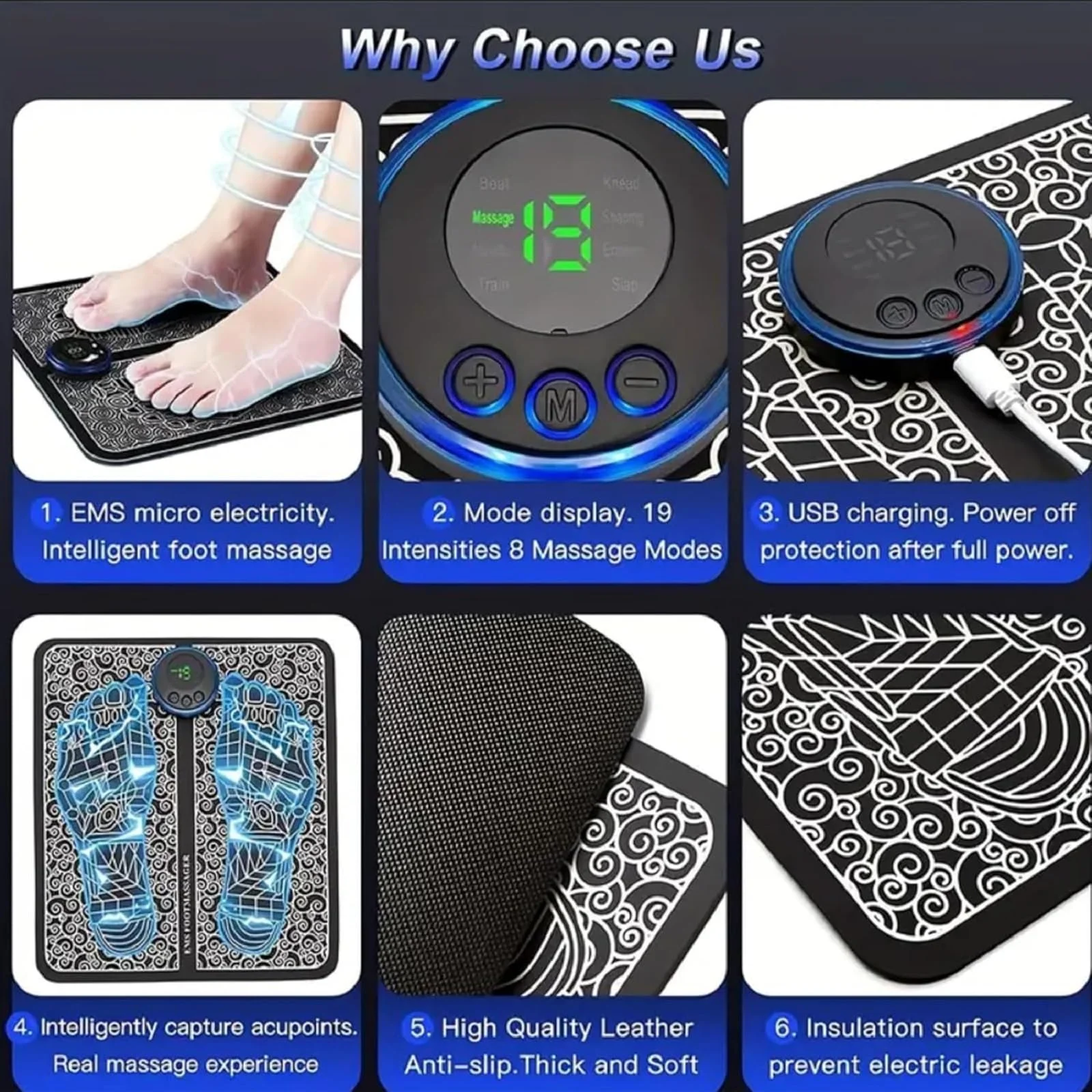 Portable Rechargeable EMS Foot - Home Office Alternative 评论和价格