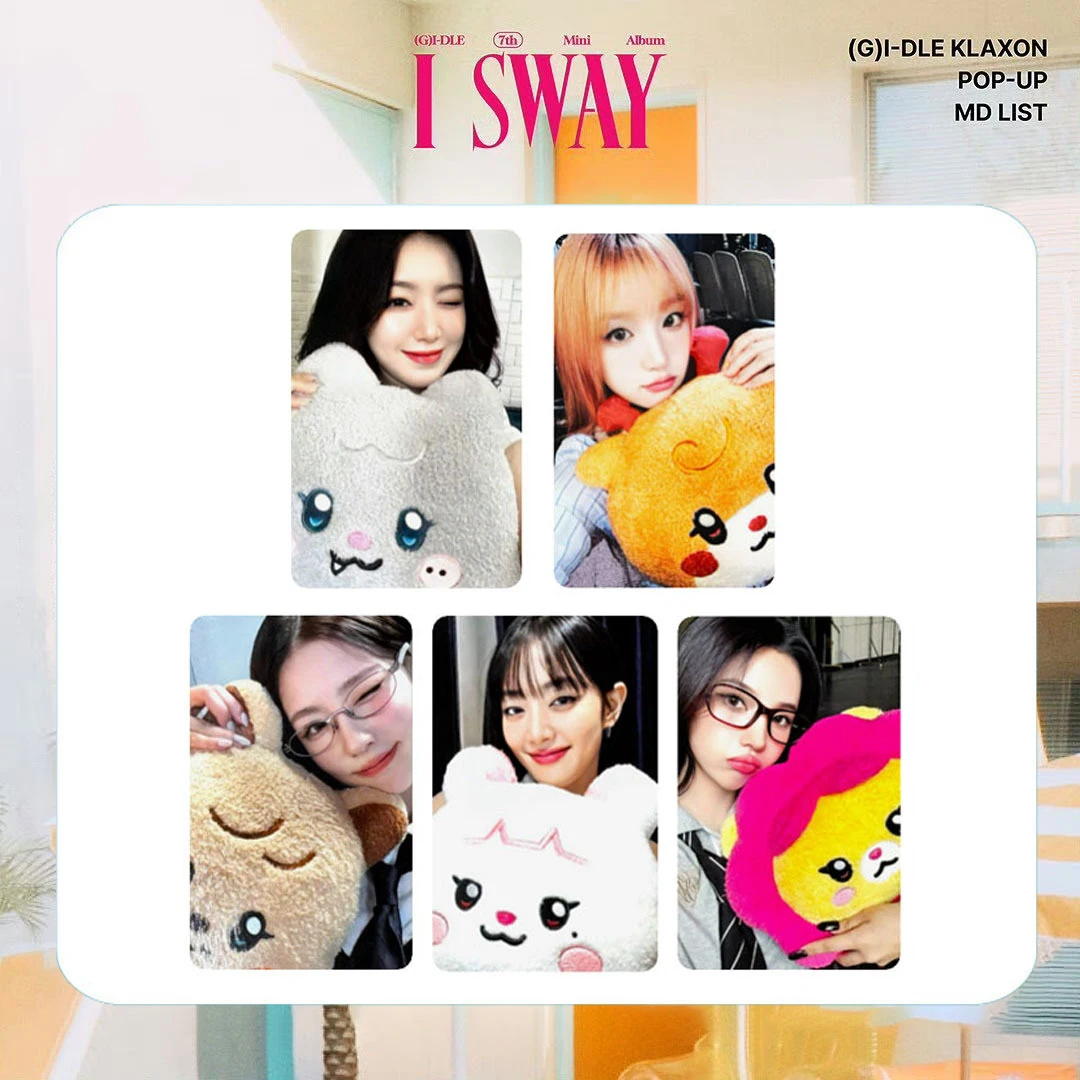 5Pcs/Set KPOP (G)I-DLE I SWAY Mini Album POP-UP Light Stick Photocards Miyeon Soyeon Shuhua Selfie Lomo Cards Postcard Fans Gift