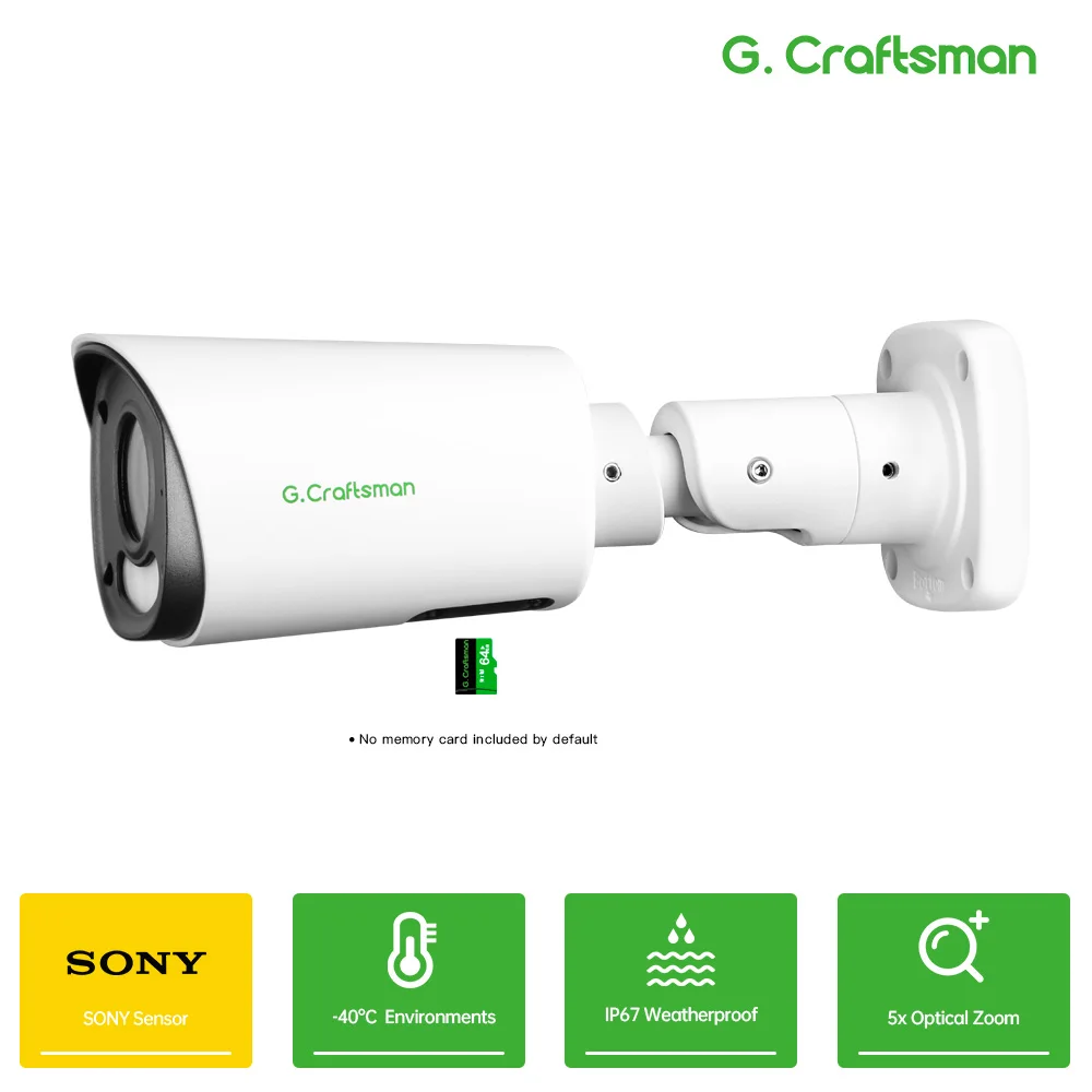 C-X XMeye 6MP 8MP Metal POE IP Camera 5X Optical Zoom Audio TF Card Security Surveillance CCTV YUR G.Craftsman
