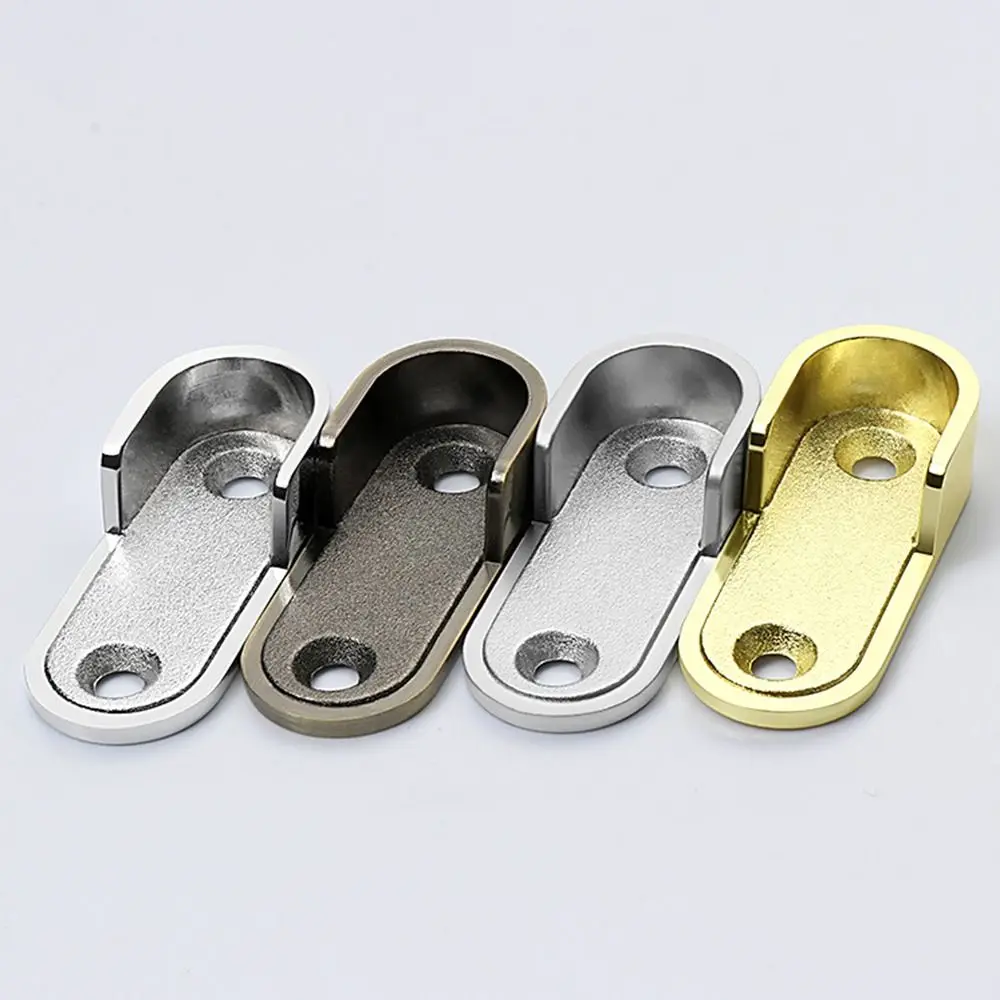 2 buah 16mm tiang lemari perangkat keras furnitur dudukan batang gantung bentuk U penyangga gantung lemari flens