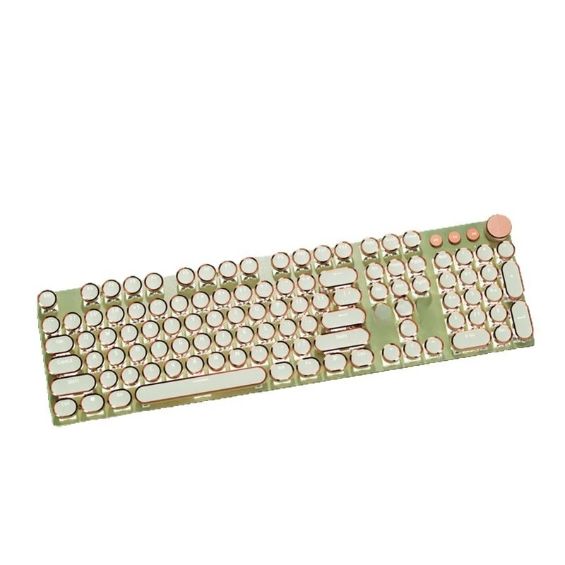 

V20 steampunk mechanical keyboard set wired computer girl office game wireless high value