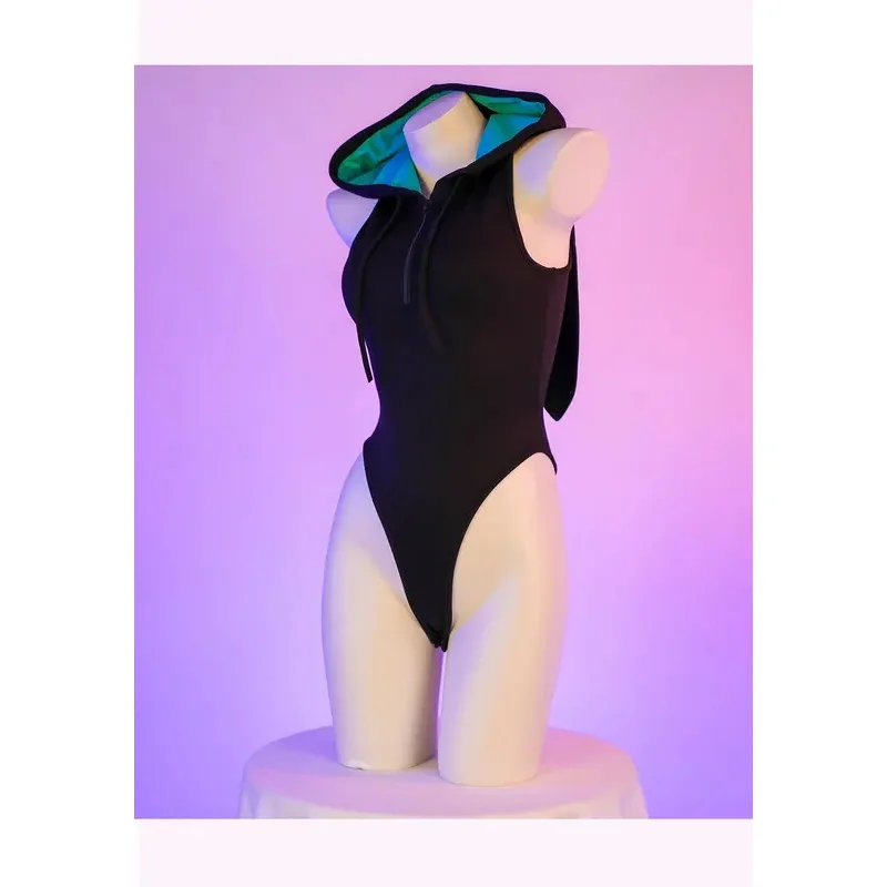 Cyberpunk Women Bunny Jumpsuit Outfits Rabbit Ears Anime Bunny Girl Cosplay Costume Hoodie Bodysuit Uniform Halloween Clothes