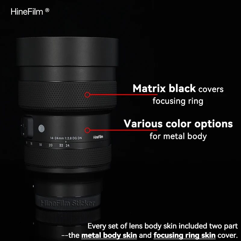 Customized Skin for Sigma 14-24 F2.8 FE / L Mount Lens Wrap Cover For SIGMA 14-24mm F2.8 Art Lens Decal Skin 1424 Lens Sticker