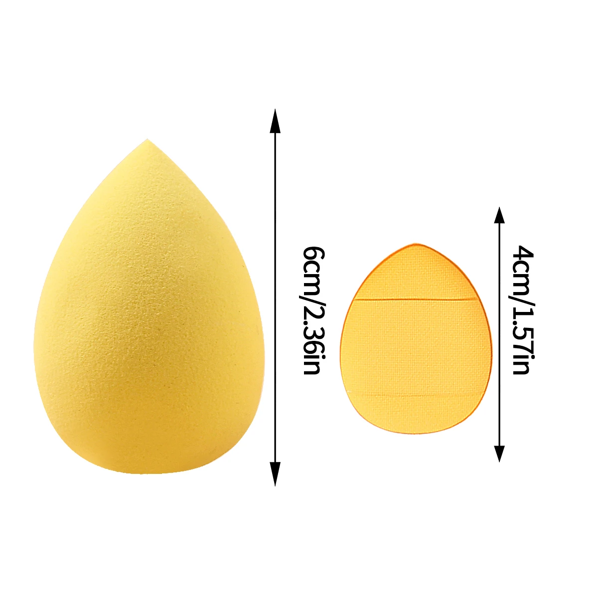مجموعة إسفنجة مكياج صفراء مكونة من 6 قطع، منتفخة لبودرة بيض مكياج قطرة الماء، كريم أساس ناعم وصديق للبشرة وأداة خاصة كونسيلر